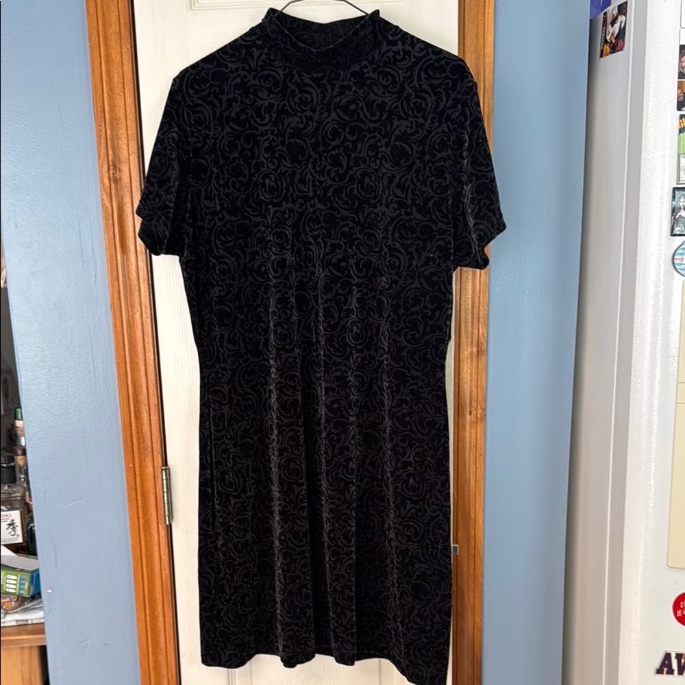 Merona Elegant Black Velvet Dress